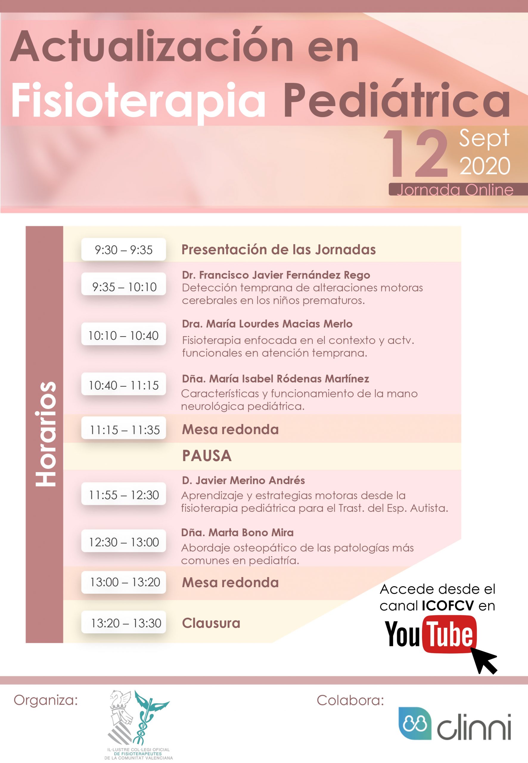 Jornada Online actualización en fisioterapia pediátrica